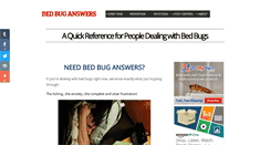 Desktop Screenshot of bedbug-answers.com